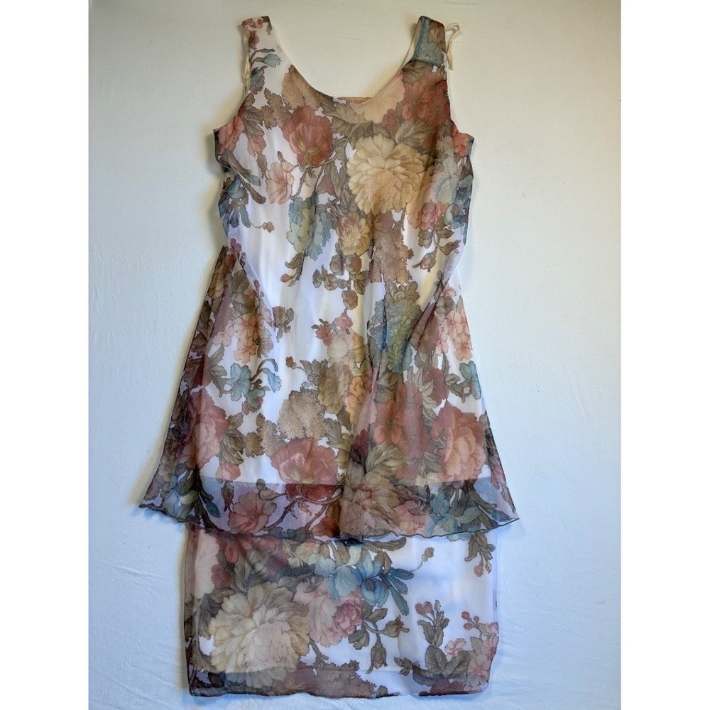 Jeffrey & Dana Evenings by Tom Barra Women's Shift Dress Size 10 Chiffon